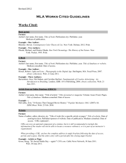 Conventions for Using Parenthetical Citations Worksheet