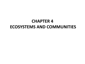 CHAPTER 4 ECOSYSTEMS AND COMMUNITIES