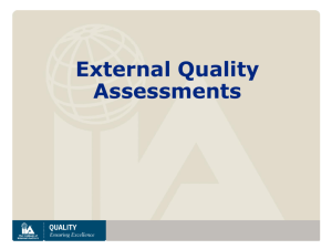 Quality Assessment - The Road to Professionalism