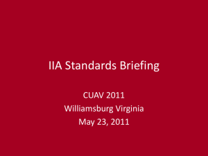 IIA Standards Briefing