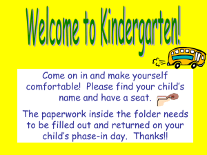 Kindergarten Orientation Powerpoint
