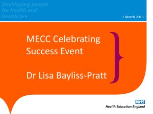 The Future of MECC: Dr Lisa Bayliss-Pratt