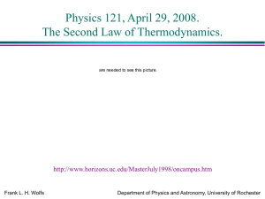 PowerPoint Presentation - Physics 121. Lecture 26.