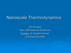 Nano-scale Thermodynamics