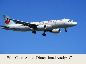 Dimensional Analysis Air Canada