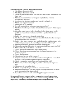 Questions you might get in Grad School Interview