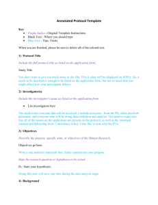 Annotated Protocol Template