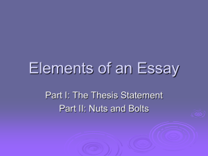 Elements of an Essay - Wiki-cik