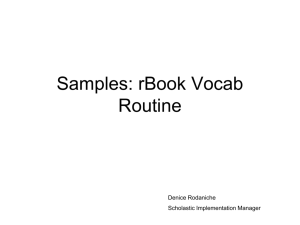Read 180 Vocabulary Routine Power Point