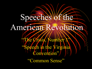 Revolutionary Speeches Powerpoint