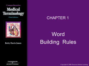 word building rules - Delmar