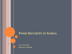 PROCESSED FOOD AND HEALTH IN SAMOA