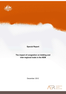 AER Special report - The impact of congestion on bidding and inter