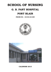 SCHOOL OF NURSING GB PANT HOSPITAL PORT BLAIR PHONE