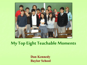 Top 8 Teachable Moments