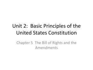 Chapter 5 The Bill of Rights and the Amendments Presentation
