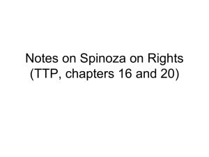 Notes on Spinoza, TTP, chapter 16