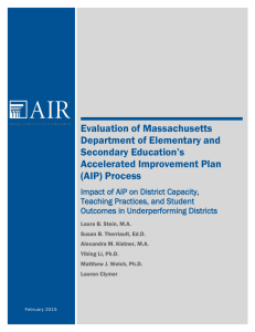 AIP - Massachusetts Department of Education