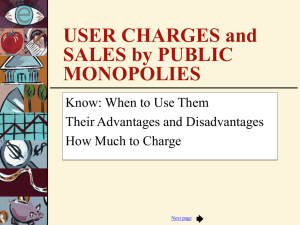 license fees, user charges, and sales by public monopolies