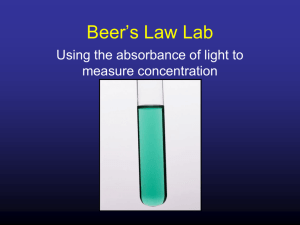 Beer's Law Lab
