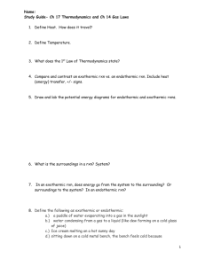 Study Guide- Ch 17, 14 Thermodynamics and Gas Laws