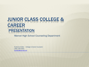 College & Career Parent Meeting September 10, 2009