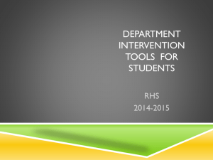 Department online tools for students