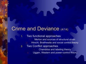 Race and Crime and Deviance