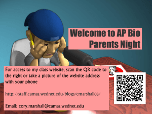Parents Night PowerPoint