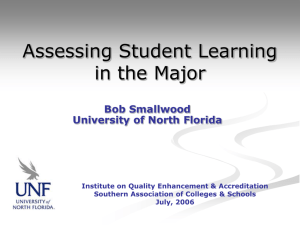 Assessing Student Learning in the Major