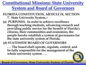 Board of Governors, State University System of Florida 10