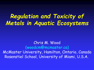 Regulation and Toxicity of Metals in Aquatic Ecosystems