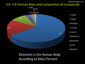 3.8 -3.9 Formula Mass and Composition of Compounds