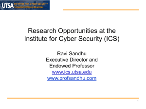 Research Opportunities at the Institute for Cyber