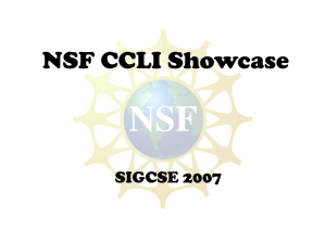NSF CCLI Showcase - University of Virginia