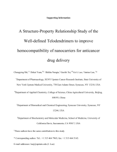 Supporting Information A Structure-Property Relationship Study of