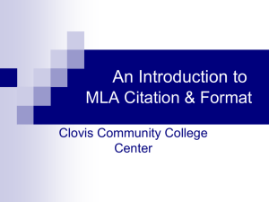 IIC.30 MLA Citation and Format Presentation