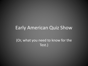 Early American Quiz Show