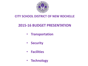 2016 Transportation, Security, Facilities, and Technology Proposed