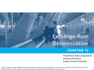 Chapter 12 Exchange-Rate determination