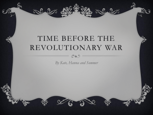 Time Before the Revolutionary War