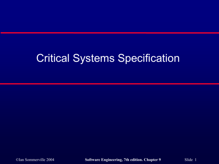 dependable-systems-specification