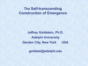 emergence as self-transcending construction