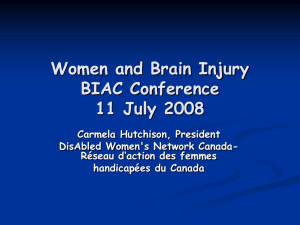 Women and Brain Injury by Carmela Hutchison