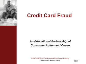 Credit Card Fraud - Powerpoint Training Slides