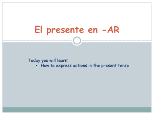 AR Present Tense Verbs