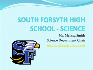 south forsyth high school - science