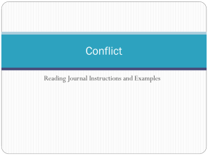 Journal #3: Conflict