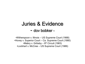 Juries & Evidence - Columbia Law School