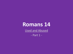 Romans 14 - The Good Teacher